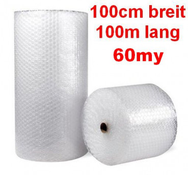 1 Rolle Luftpolsterfolie 100cm x 100m 60my Noppenfolie